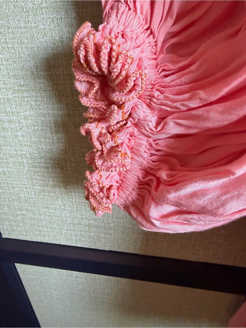 Free People Sahara Embroidered Pink and Gold Babydoll Mini Dress, Size M - Picture 4 of 9